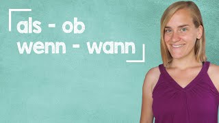 Learn the difference between quotifquot and quotwhenquot in German  als wenn ob wann  A2 with Jenny [upl. by Jackson]