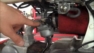 HowTo Carburetor Idle amp Pilot Screw Adjustment Honda XR70 [upl. by Nneb]