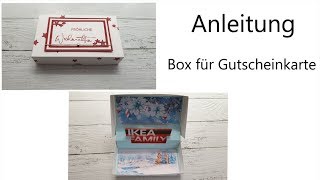 Tutorial  Box für Gutscheinkarte [upl. by Race]