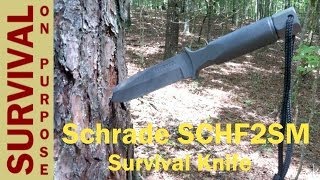 Schrade Knives SCHF2SM Survival Knife Rambo Junior [upl. by Aisatana178]