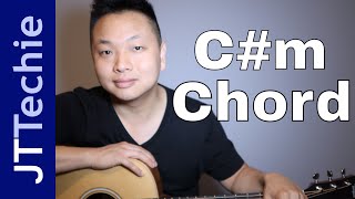 How to Play Cm Chord on Acoustic Guitar  C Sharp Minor Bar Chord [upl. by Eelsnia]