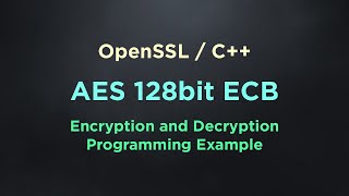 OpenSSL AES128 EncryptDecrypt example code in C [upl. by Faust]