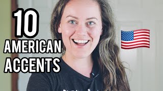 10 American Accents Imitation Examples [upl. by Vallonia]