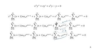 Solving Bessels differential equation using Frobenius Method part 1 of 2 [upl. by Bates]