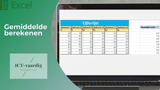 Excel  Gemiddelde berekenen [upl. by Joelynn816]