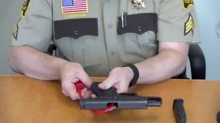 Gun lock demonstration  handgun [upl. by Ruff953]