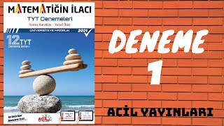 ACİL MATEMATİK  MATEMATİĞİN İLACI DENEME 1 ÇÖZÜMLERİ [upl. by Mather977]