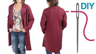 Jacke nähen für Anfänger – DIY Mantel quotNoraquot [upl. by Oidualc]