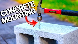 How to Fasten to Concrete  EASY WAY  WallsFloorsBlock [upl. by Adrell589]