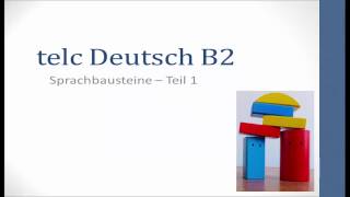 Telc Deutsch B2 Sprachbausteine [upl. by Cash]