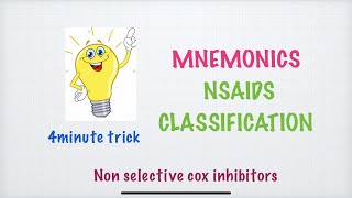 Mnemonic for Non selective NSAIDS in 4minutes [upl. by Neened]