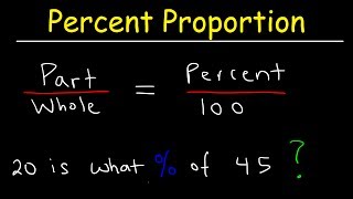 Part Whole amp Percent Proportion Word Problems [upl. by Sethi519]