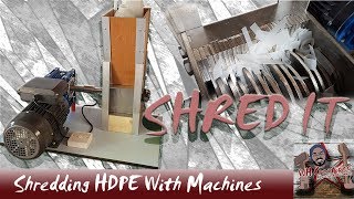 Homemade Plastic Shredder Machine  HDPE Recycling [upl. by Diskin633]