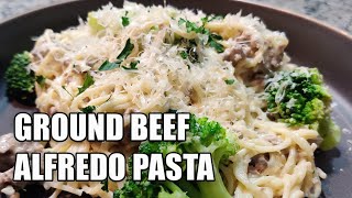 Ground Beef Alfredo Pasta [upl. by Loughlin]