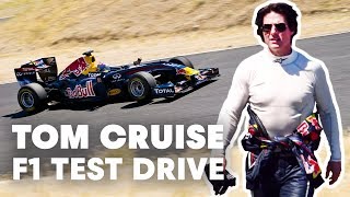 Tom Cruise test drives Red Bull Racing F1 car [upl. by Leahciam548]