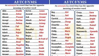 Synonyms vs Antonyms Differences [upl. by Nonac]