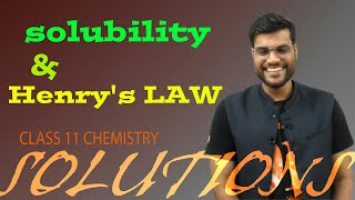 solubility and Henrys law chemistry class 12 solutions chapter 2 by arvind arora sir [upl. by Tobye]