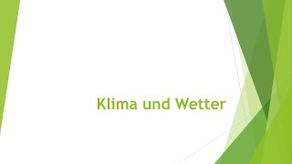 Geographie Klima und Wetter [upl. by Airotal757]