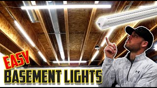 Quick amp Easy DIY LED Fixtures  Basement Garage or Attic [upl. by Ettenej]