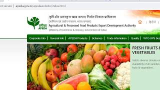 How to Apply for APEDA AGREECULTURE amp PROCESSED FOOD PRODUCT EXPORT DEVELOPMENT AUTHOURITY [upl. by Ivatts]