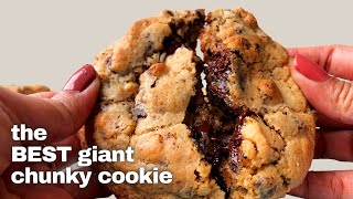 The BEST Chunky Cookie Recipe Ever Karamel Bakery Chocolate Chip Cookie Giant Levain Style Cookies [upl. by Amii]