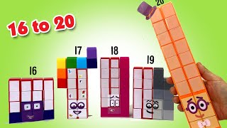 Lets Build Numberblocks 16 to 20 Building Blocks Set of 60 by CBeebies  Keiths Toy Box [upl. by Divan]