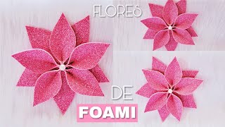 Aprende Cómo hacer una linda FLOR DE FOAMI🌺🌺How to make a flowers😊 [upl. by Archibald]