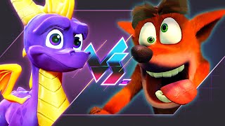 Spyro Vs Crash  Which Is Better  Versus [upl. by Nagiem490]