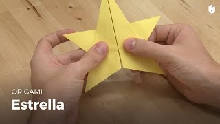 Cómo hacer una estrella de papel  Origami [upl. by Candis896]