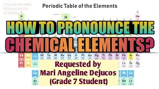 HOW TO PRONOUNCE THE 118 ELEMENTS IN PERIODIC TABLE  Teacher Maureen [upl. by Adrell]