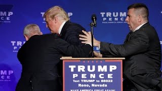 Donald Trump rushed off stage during rally in Nevada [upl. by Notsirt383]