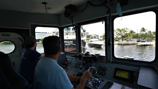 Pulling A Ship Tug Boat Captain Avoids Bad Boaters  Miami River [upl. by Dorolisa]