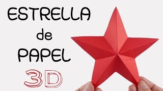 ⭐ESTRELLA de PAPEL⭐ 3D PAPER STAR  DIY [upl. by Ocsic938]