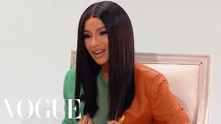 Cardi B on Bernie Sanders Raising Her Daughter and Coordinating Outfits with Offset  Vogue [upl. by Elbon]