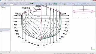 PART 2 Creating Hull Form from LinesPLan using Maxsurf ship design software [upl. by Nimajneb]