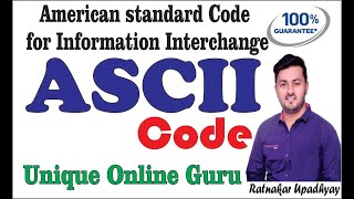 ASCII Code in hindiCodes ASCIIBCDEBCDICUnicode  RATNAKAR UPADHYAY [upl. by Rush]