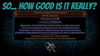 Everything about the New Amulet Crystallised Omniscience Explained [upl. by Germann]