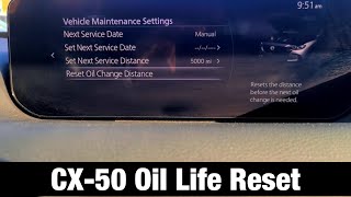 How to Reset Oil change reminder 2023 Mazda Cx50 CX50 [upl. by Gerk]