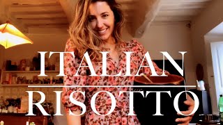 RELAXING ITALIAN RISOTTO IN A COZY COUNTRY KITCHEN IN TUSCANY ITALY [upl. by Willing]