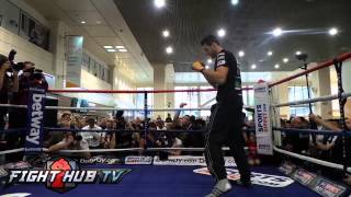 Froch vs Groves 2 Carl Froch shadow boxing workout [upl. by Annodal]