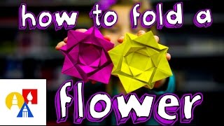 How To Fold An Easy Origami Flower [upl. by Llevert499]