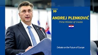 Debating the Future of Europe with Andrej Plenković [upl. by Trebla]