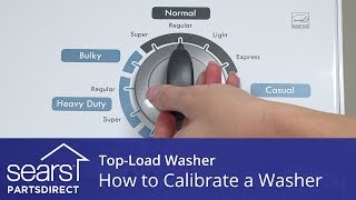 How to Calibrate a TopLoad Washer [upl. by Anialed935]