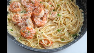 Creamy Shrimp Alfredo Pasta [upl. by Naomi300]