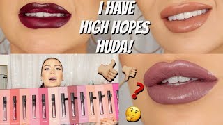 TESTING HUDA BEAUTY DEMI MATTE LIQUID LIPSTICKS  Lip Tutorials and Wear Test [upl. by Kevan]