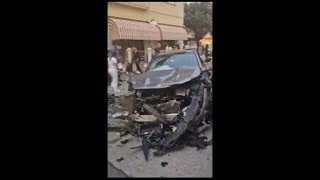 Il video dellincidente a Lido di Camaiore le auto distrutte i primi soccorsi [upl. by Ssalguod628]