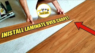 DIY  How to install amp should you Install laminate over carpet [upl. by Laamaj]