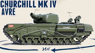 Churchill Mk IV AVRE  Juno Beach  Walkaround [upl. by Eamanna]