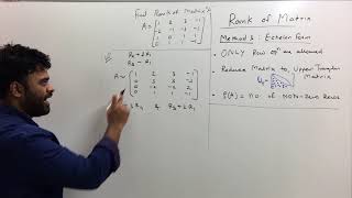 Method to find Rank Of Matrix  By Echelon Form part4 [upl. by Phina]