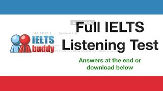 Full IELTS Listening Practice Test with Answers [upl. by Preston]